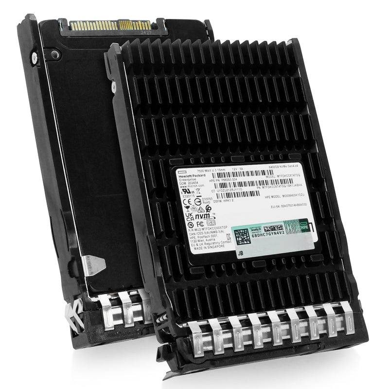 HP Generation 11 P66093-004 6.4TB 3 DWPD PCIe Gen 4.0 x4 8GB/s 3D TLC U.3 NVMe 2.5in Refurbished SSD