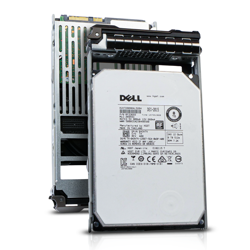 Dell G13 043V7V 8TB 7.2K RPM SAS 12Gb/s 512e 128 MB 3.5in Refurbished HDD