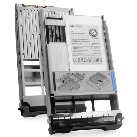 Dell G13 0GKTF1 1.92TB SATA 6Gb/s 3D TLC Hybrid 3.5in Refurbished SSD, combine angled view