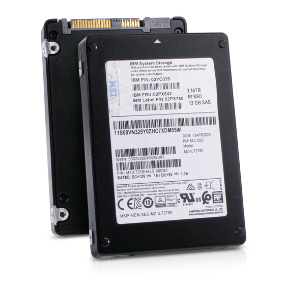 IBM/Samsung PM1643 MZILT3T8HALS-000M3 3.84TB SAS 12Gb/s 2.5" SSD, Combine View