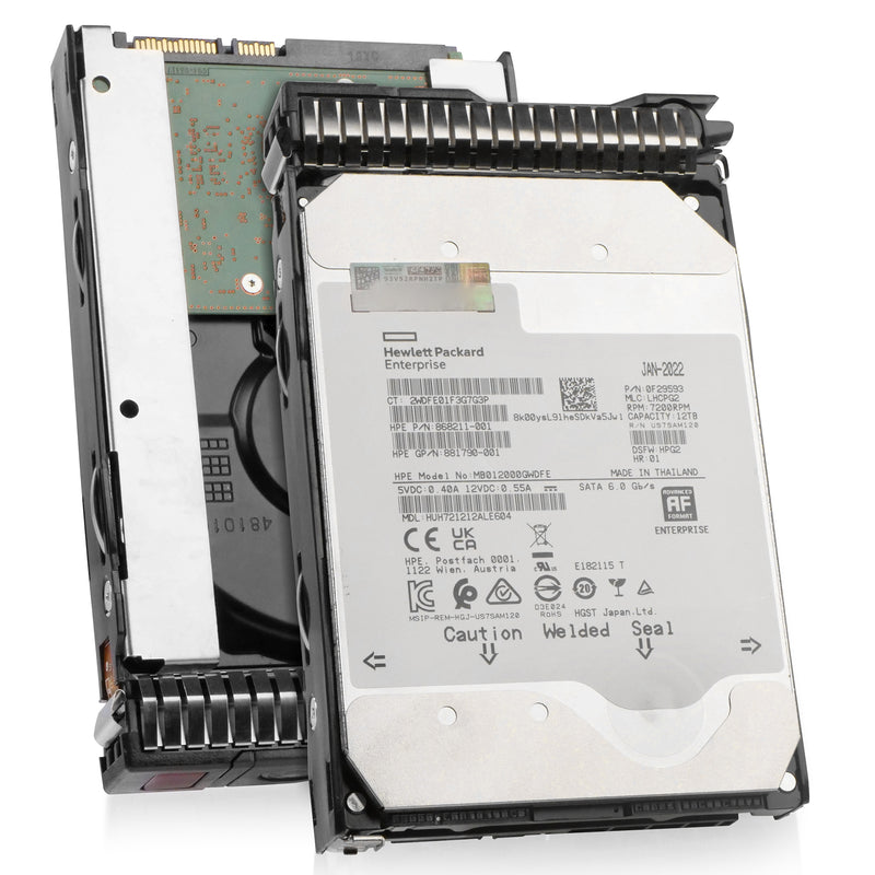 HP Generation 8 MB012000GWDFE 868211-001 12TB 7.2K RPM SATA 6Gb/s 512e 3.5in Refurbished HDD, combine view