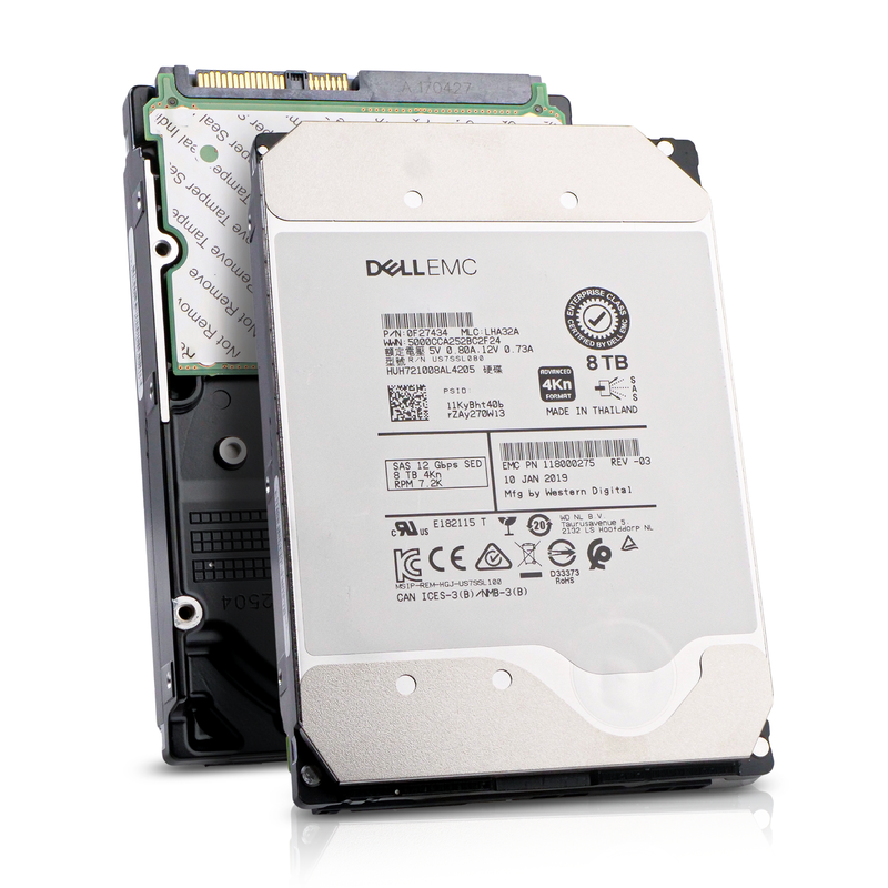Dell/Western Digital Ultrastar DC HC510 HUH721008AL4205 0F27409 8TB 7.2K RPM SAS 12Gb/s 4Kn 256MB 3.5in Refurbished HDD