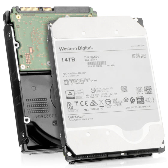 Western Digital Ultrastar DC HC530 WUH721414AL4204 0F31002 14TB 7.2K RPM SAS 12Gb/s 4kn 3.5in Recertified Hard Drive