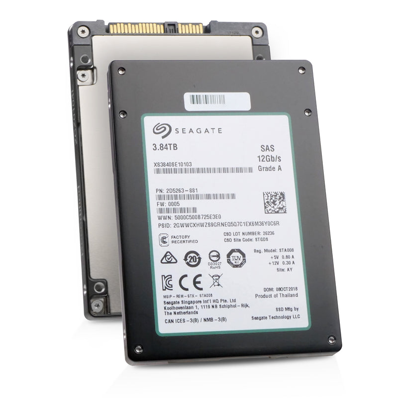 Seagate Nytro 3330 XS3840SE10103 1 DWPD 3.84TB SAS 12Gb/s 2.5" Manufacturer Recertified SSD