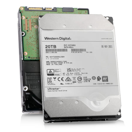 Western Digital Ultrastar DC HC560 WUH722020ALE604 0F38761 20TB 7.2K RPM SATA 6Gb/s 512e 3.5in Hard Drive