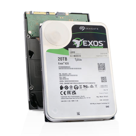 Seagate Exos X20 ST20000NM002D 20TB 7.2K RPM SAS 12Gb/s 3.5in Refurbished HDD