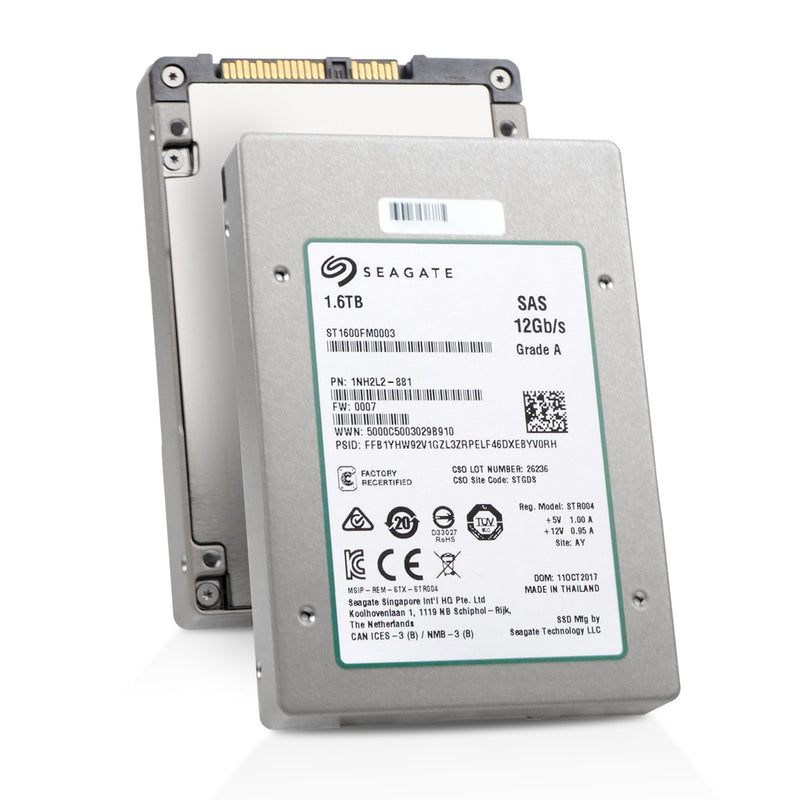 Seagate Nytro 1200.2 ST1600FM0003 1.6TB 10 DWPD SAS 12Gb/s 2.5" Manufacturer Recertified SSD