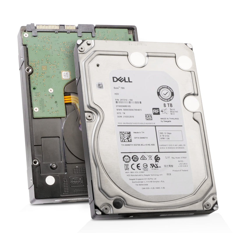 Dell/Seagate Exos 7E8 ST8000NM0185 0M40TH 8TB 7.2K RPM SAS 12Gb/s 512e 256MB 3.5in Refurbished HDD