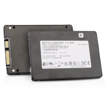 Micron 5300 MAX MTFDDAK960TDT 960GB SATA 6Gb/s 3D TLC 5 DWPD 2.5in Refurbished SSD