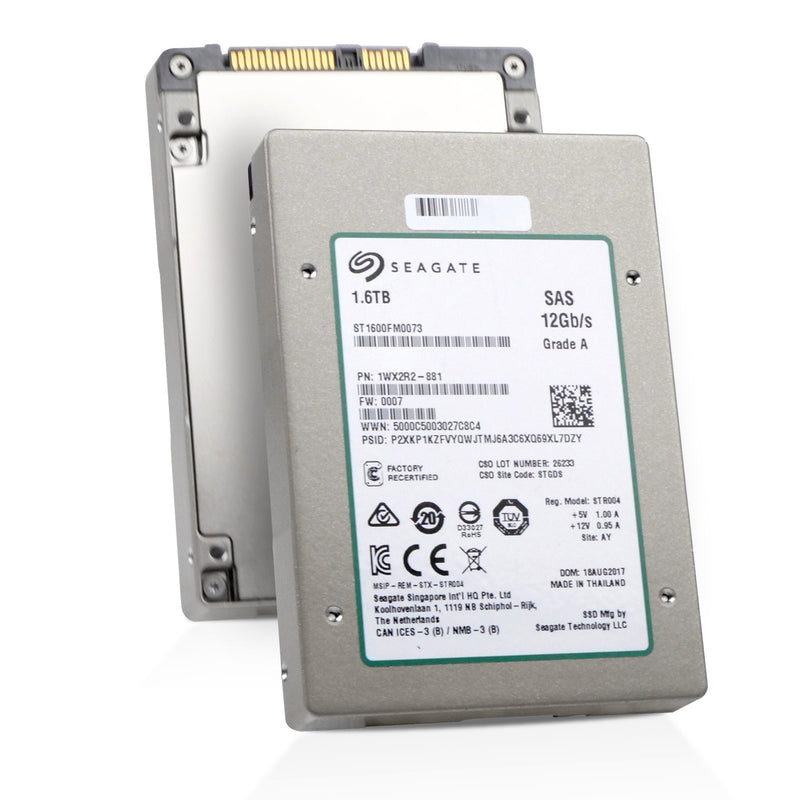 Seagate Nytro 1200.2 ST1600FM0073 1.6TB 3 DWPD SAS 12Gb/s 2.5" Manufacturer Recertified SSD