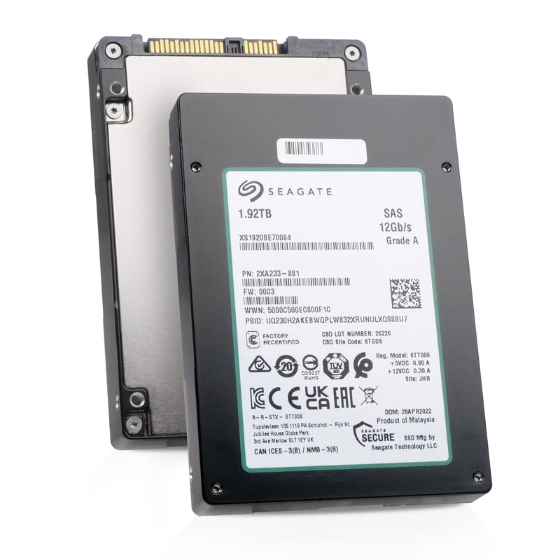 Seagate Nytro 3332 XS1920SE70084 1.92TB 1 DWPD SAS 12Gb/s 3D eTLC 2.5in Recertified SSD