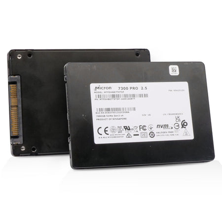 Micron 7300 PRO MTFDHBE7T6TDF 7.68TB 1 DWPD PCIe Gen 3.0 x4 4GB/s 3D TLC U.2 NVMe 2.5in Refurbished SSD