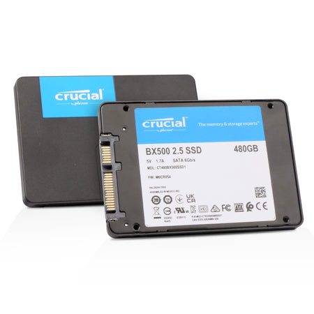 Crucial BX500 CT480BX500SSD1 480GB SATA 6Gb/s 3D TLC 2.5in Refurbished SSD