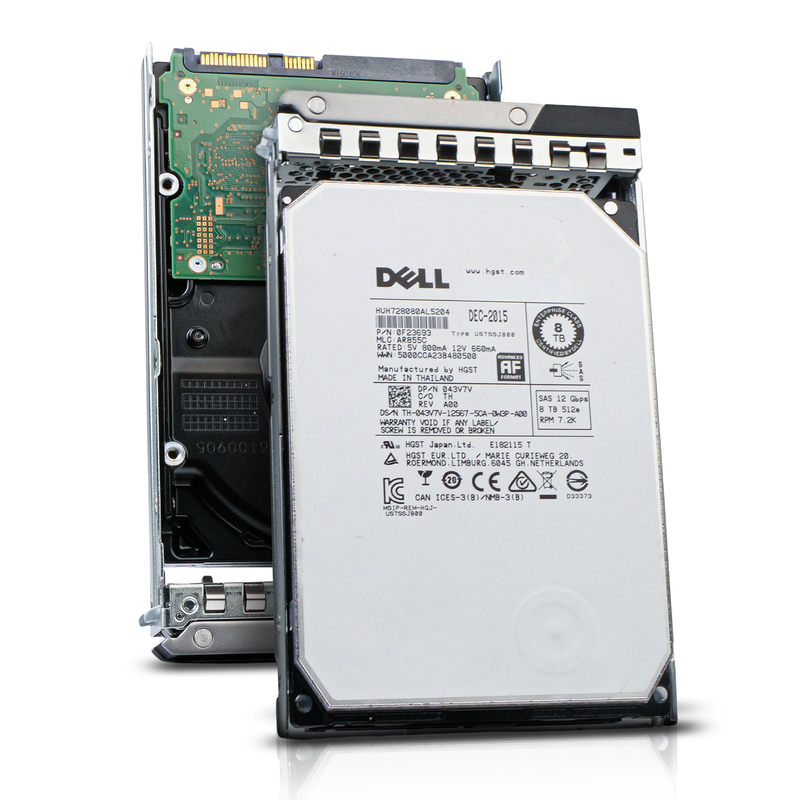 Dell G14 043V7V 8TB 7.2K RPM SAS 12Gb/s 512e 128 MB 3.5in Refurbished HDD