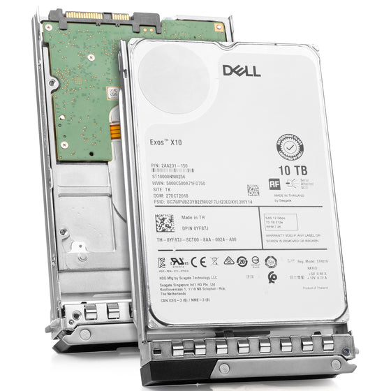 Dell G14 0YF87J 10TB 7.2K RPM SAS 12Gb/s 512e 256MB 3.5in Refurbished HDD