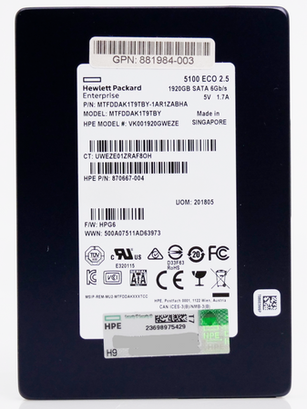 HP VK001920GWEZE 1.92TB SATA 6Gb/s 3D TLC 2.5inin Solid State Drive