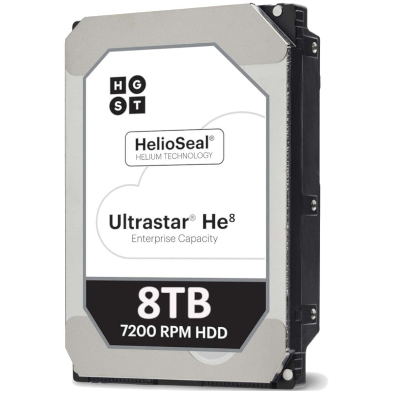 HGST Ultrastar He8 HUH728080AL5204 0F25733 8TB 7.2K RPM SAS 12Gb/s 512e 128MB 3.5in Refurbished HDD