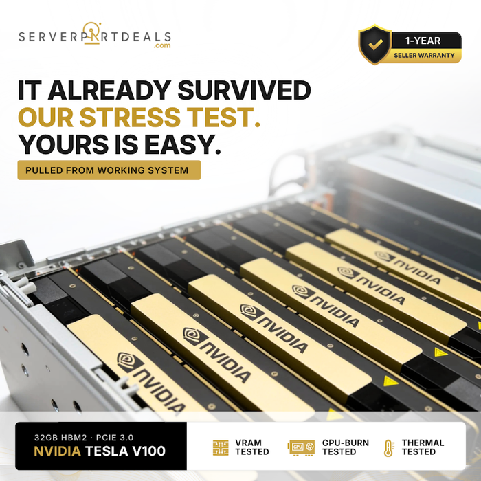 NVIDIA/HP Tesla V100  PG500-216 32GB HBM2 PCIe 3.0 x16 Refurbished Data Center AI Deep Learning HPC Accelerator GPU