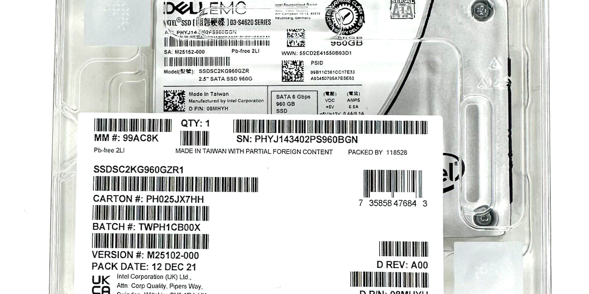 Intel S4620 SSDSC2KG960GZR 960GB SATA 2.5