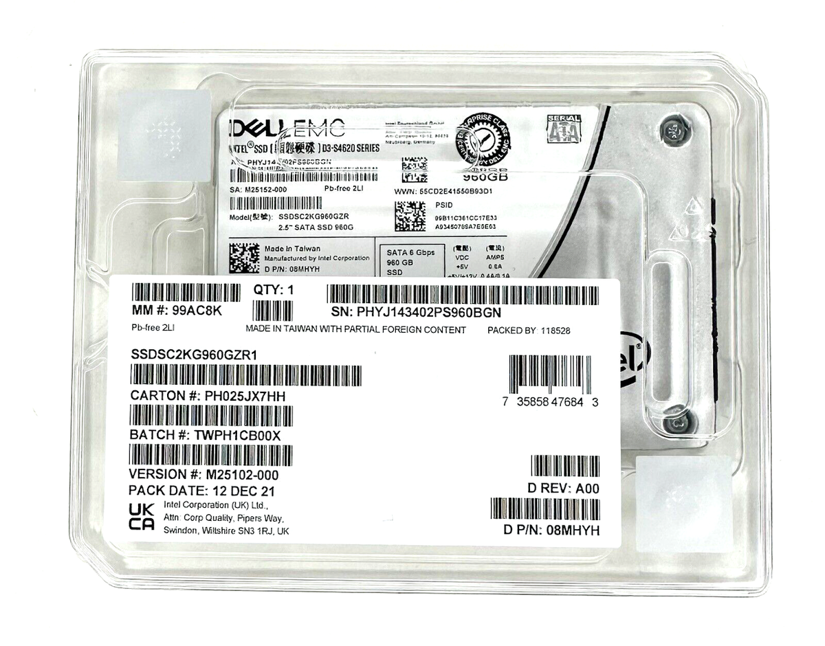 Intel S4620 SSDSC2KG960GZR 960GB SATA 2.5