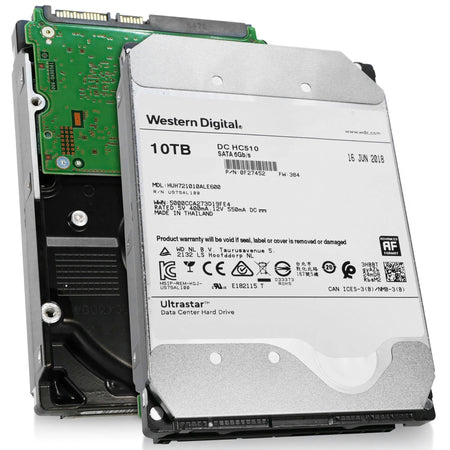 Western Digital Ultrastar DC HC510 HUH721010ALE600 0F27452 10TB 7.2K RPM SATA 6Gb/s 512e 256MB 3.5" ISE Power Disable Pin HDD