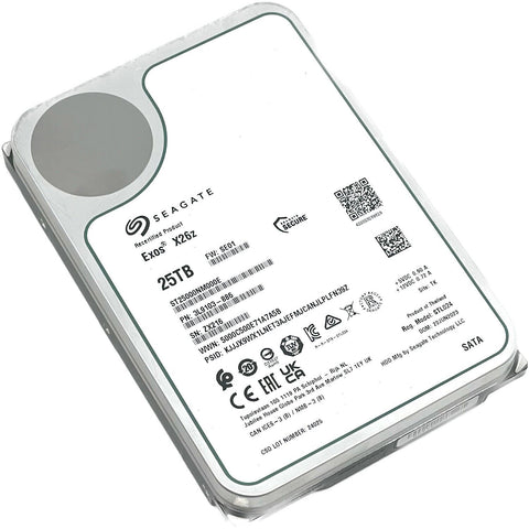 Seagate Exos X26Z ST25000NM000E 25TB 7.2K RPM SATA 6Gb/s 512e Host Managed SMR 3.5in Recertified Hard Drive