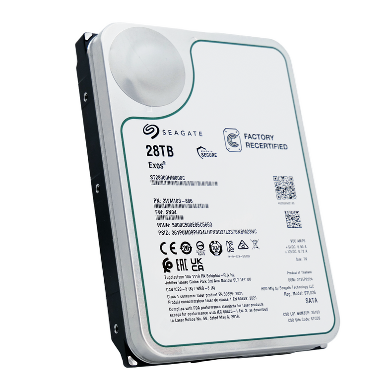 Seagate (Recertified Exos X 28TB Internal Hard Drive HDD - 3.5 In CMR SATA 6Gb/s - Foto 5
