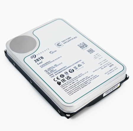 Seagate Exos ST28000NM000C 28TB 7.2K RPM SATA 6Gb/s 512e 3.5in Refurbished HDD