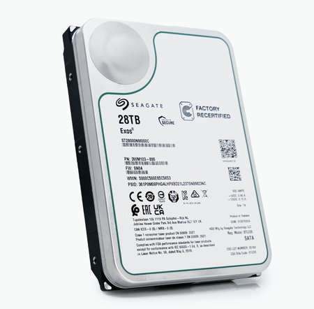 Seagate Exos ST28000NM000C 28TB 7.2K RPM SATA 6Gb/s 512e 3.5in Refurbished HDD