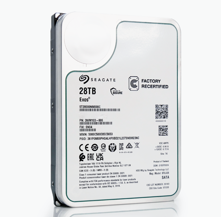 Seagate Exos ST28000NM000C 28TB 7.2K RPM SATA 6Gb/s 512e 3.5in Refurbished HDD