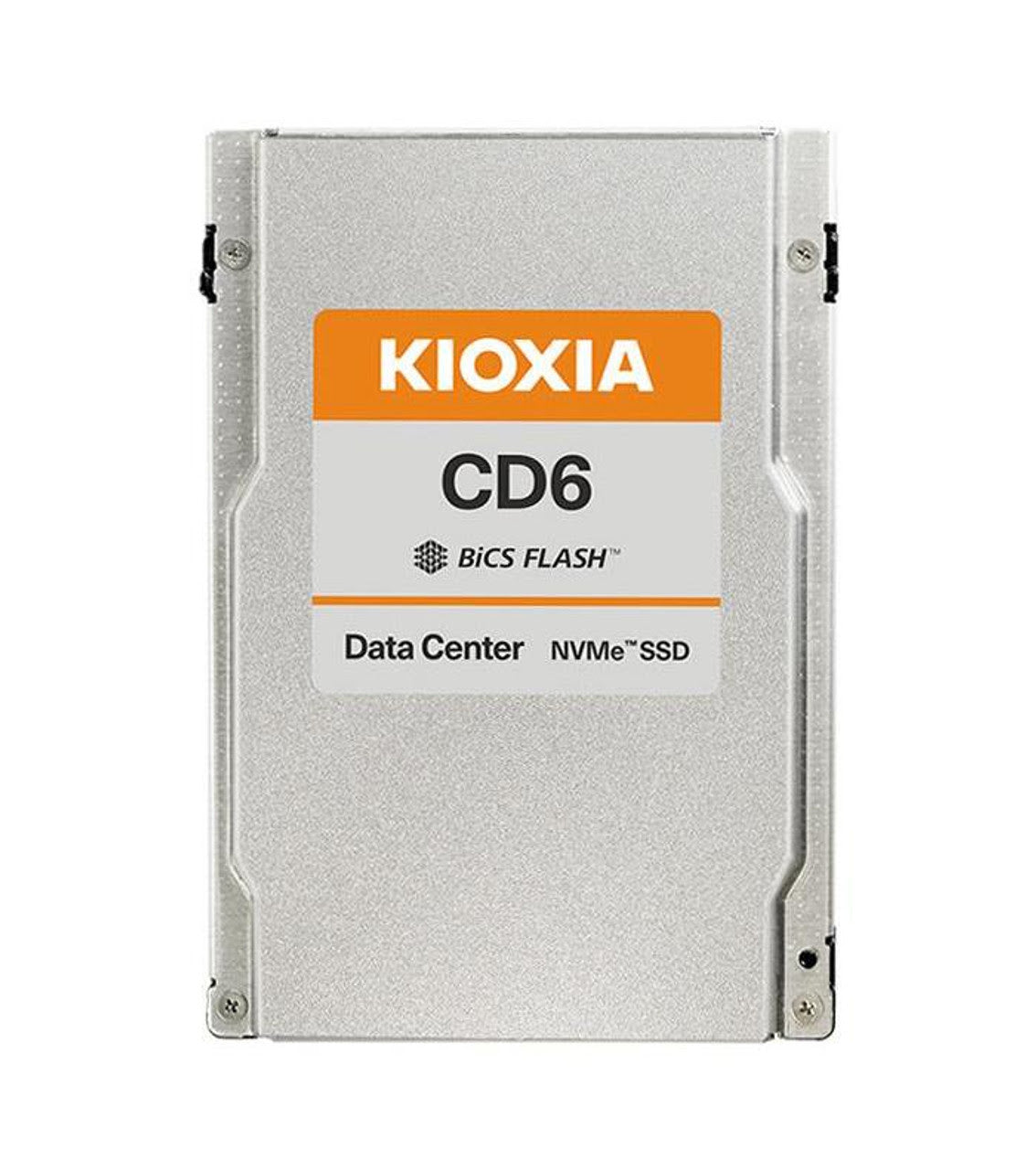 Kioxia CD6-R KCD6XLUL15T3 15.36TB PCIe Gen 4.0 X4 8GB/s 3D TLC 1DWPD U.2 NVMe 2.5in Recertified Solid State Drive front