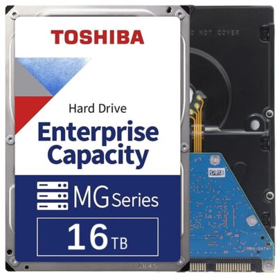 Toshiba MG08 MG08ACP16TE 16TB 7.2K RPM SATA 6Gb/s 512e Enterprise Capacity 3.5in Refurbished HDD