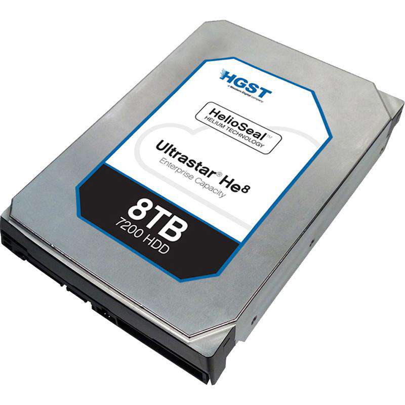 HGST Ultrastar He8 HUH728080AL5200 0F23268 8TB 7.2K RPM SAS 12Gb/s 128MB Cache 3.5" Manufacturer Recertified HDD