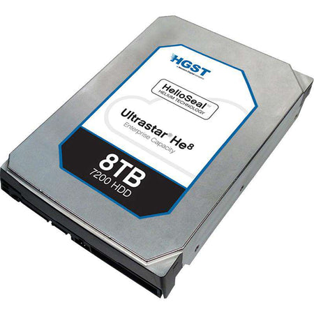 HGST Ultrastar He10 HUH728080ALN601 0F23666 8TB 7.2K RPM SATA-6Gb/s 3.5" HDD