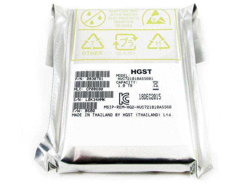 HGST Ultrastar C7K1000 HUC721010ASS600 0B30780 1TB 7.2K RPM SAS 6Gb/s 64MB 2.5" Manufacturer Recertified HDD