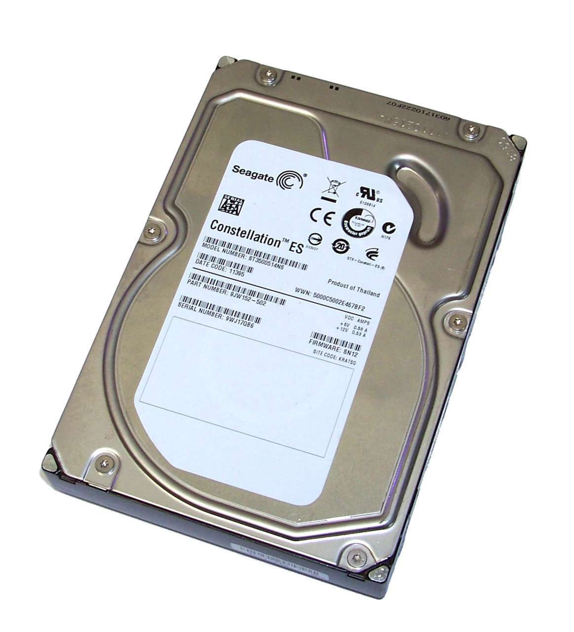 Seagate Constellation ST3500514NS 500GB 7.2K RPM SATA 32MB 3.5" Hard Drive