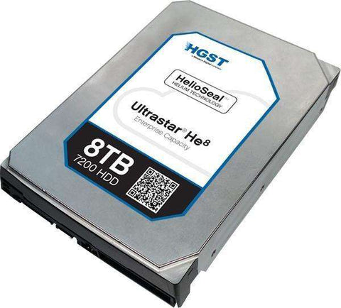 HGST Ultrastar He10 0F27505 HUH721008ALN600 8TB 7.2K RPM SATA 6Gb/s 4Kn 256MB Cache 3.5" ISE Power Disable Pin HDD