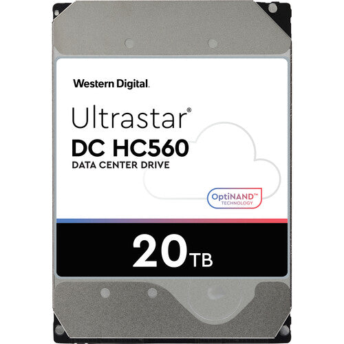 Western Digital Ultrastar DC HC560 WUH722020BLE6L4 0F38785 20TB 7.2K RPM SATA 6Gb/s 512e 3.5in Refurbished HDD