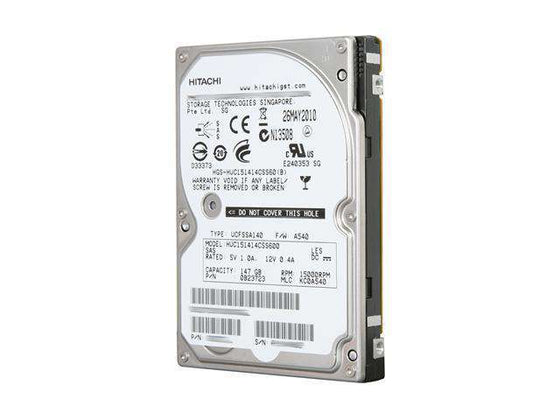 Hitachi Ultrastar C15K147 HUC151414CSS600 0B23723 147GB 15K RPM SAS 6Gb/s 2.5" Manufacturer Recertified HDD