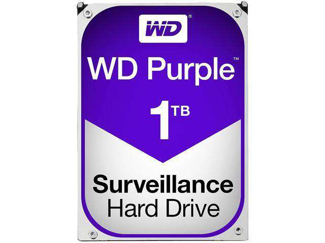 Western Digital Purple WD10PURX 1TB 5.4K RPM SATA 6Gb/s 64MB 3.5" Hard Drive