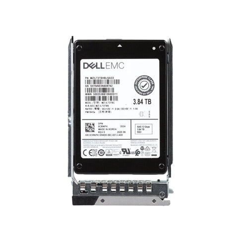 Dell PM1643a CRNPH MZILT3T8HBLSAD3 3.84TB SAS 12Gb/s 1DWPD Read Intensive 2.5in Recertified Solid State Drive