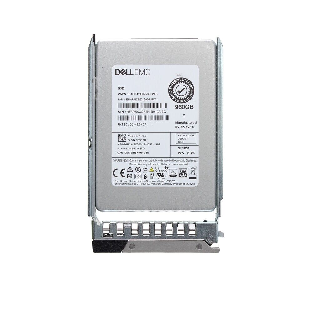 Dell G14 7GR2K HFS960G32FEH 960GB SATA 6Gb/s 3D TLC 2.5in Solid State Drive