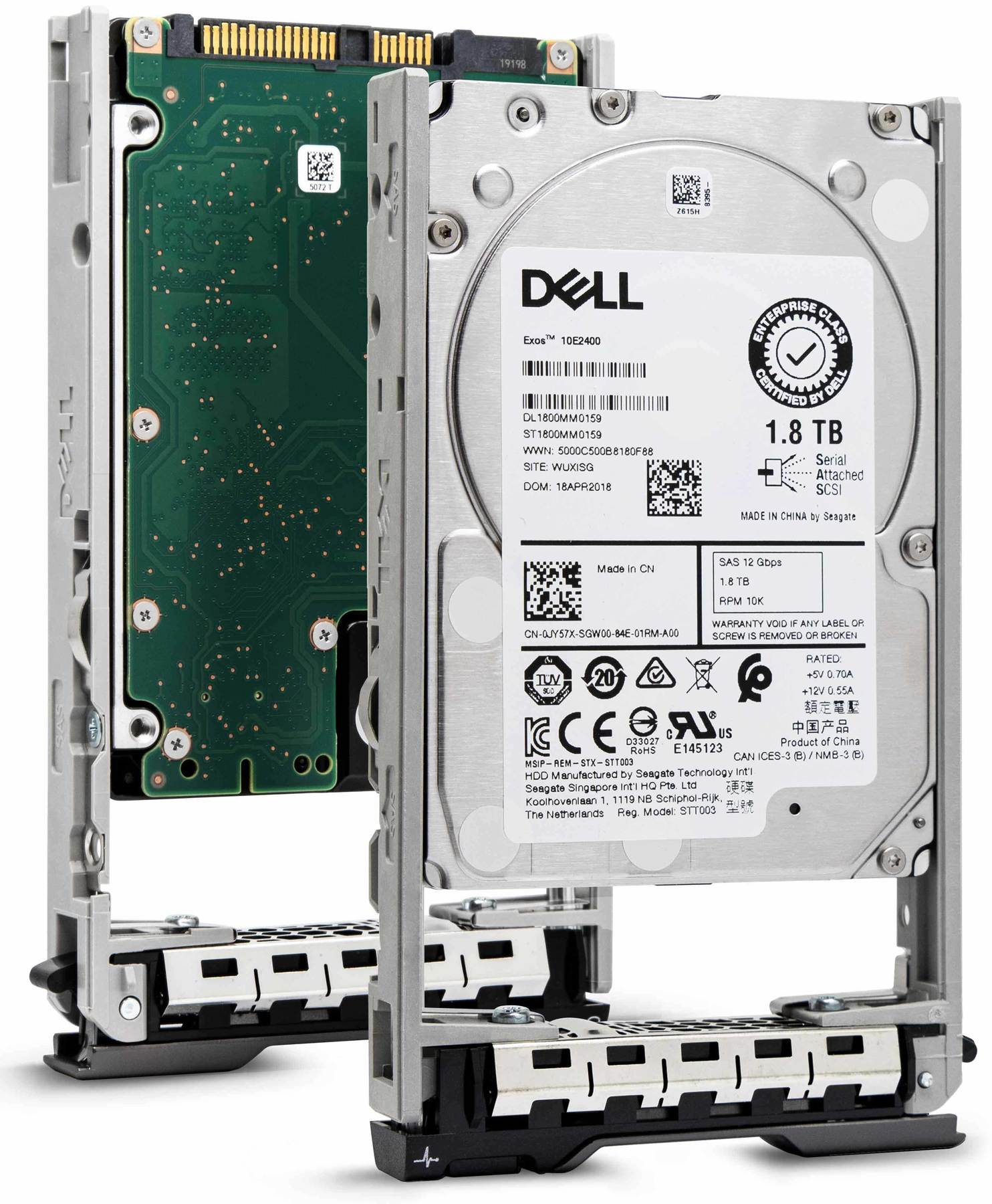 Dell G13 VJ7CD 1.8TB 10K RPM SAS 12Gb/s 512e 2.5" Hard Drive