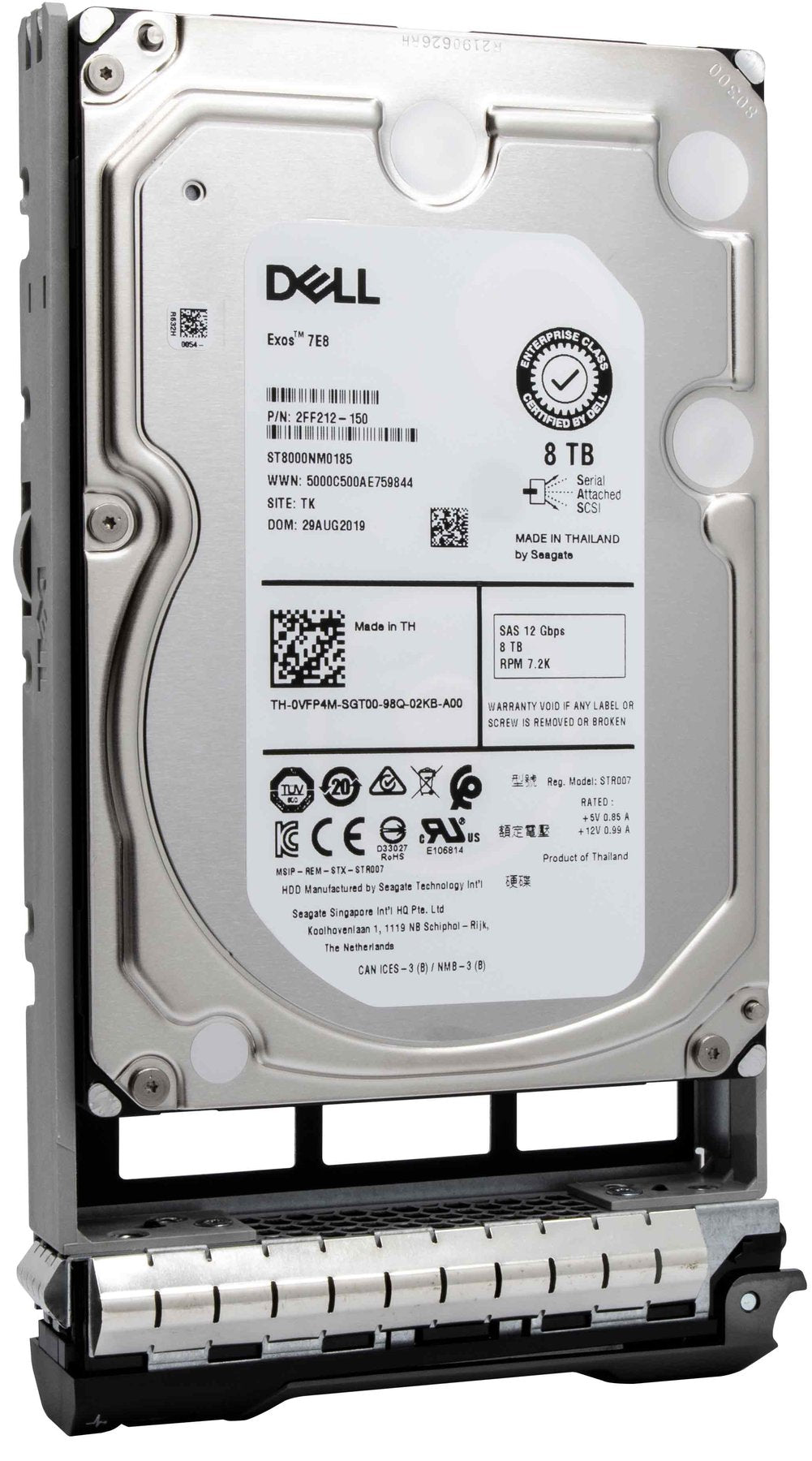 Dell G13 400-AMPJ 8TB 7.2K RPM SAS 12Gb/s 512e 3.5" NearLine Hard Drive