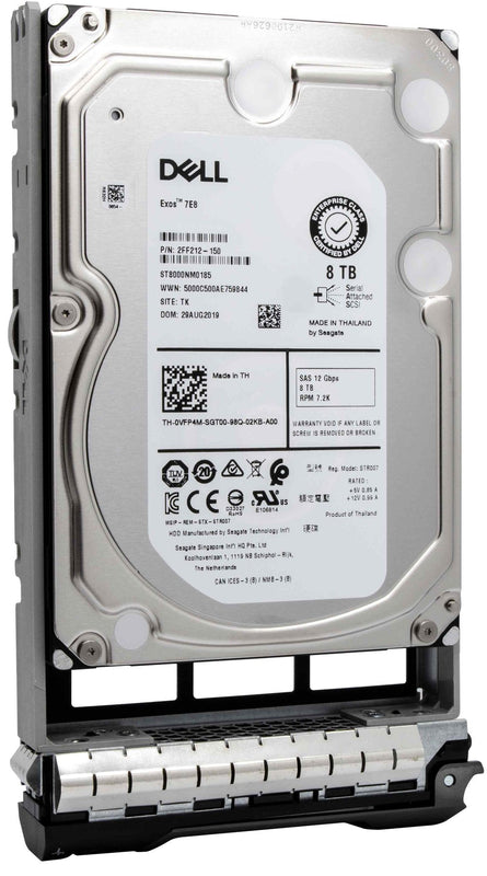 Dell G13 400-AIRE 8TB 7.2K RPM SAS 12Gb/s 512e 3.5" NearLine Hard Drive