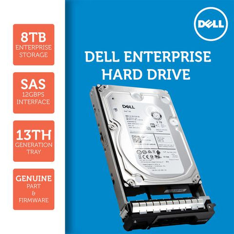 Dell G13 0637YJ 8TB 7.2K RPM SAS 12Gb/s 512e 3.5" NearLine Hard Drive