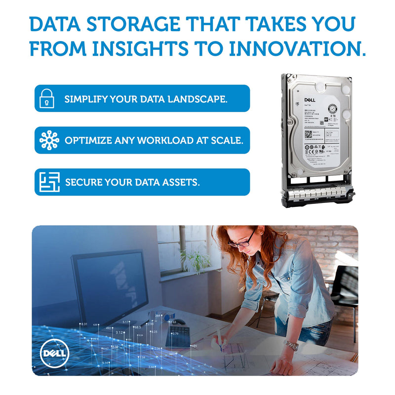 Dell G13 0221N1 8TB 7.2K RPM SAS 12Gb/s 512e 3.5" NearLine Hard Drive - Data Storage that takes you from insights to innovation.