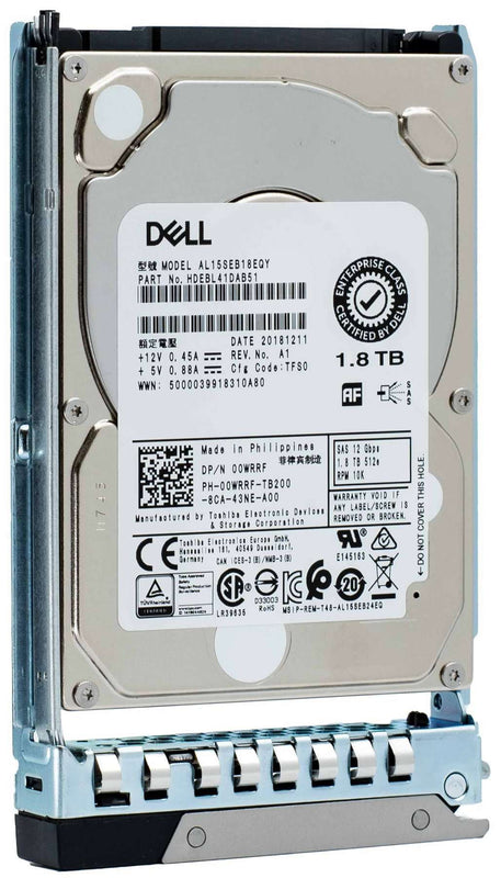 Dell G14 0RVDCJ 1.8TB 10K RPM SAS 12Gb/s 512e 2.5" Manufacturer Recertified HDD