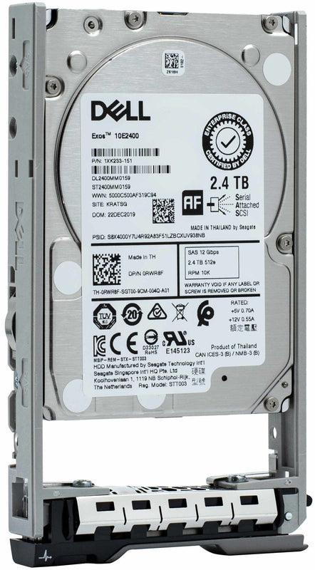 Dell G13 GND9R 2.4TB 10K RPM SAS 12Gb/s 512e 2.5" Manufacturer Recertified HDD