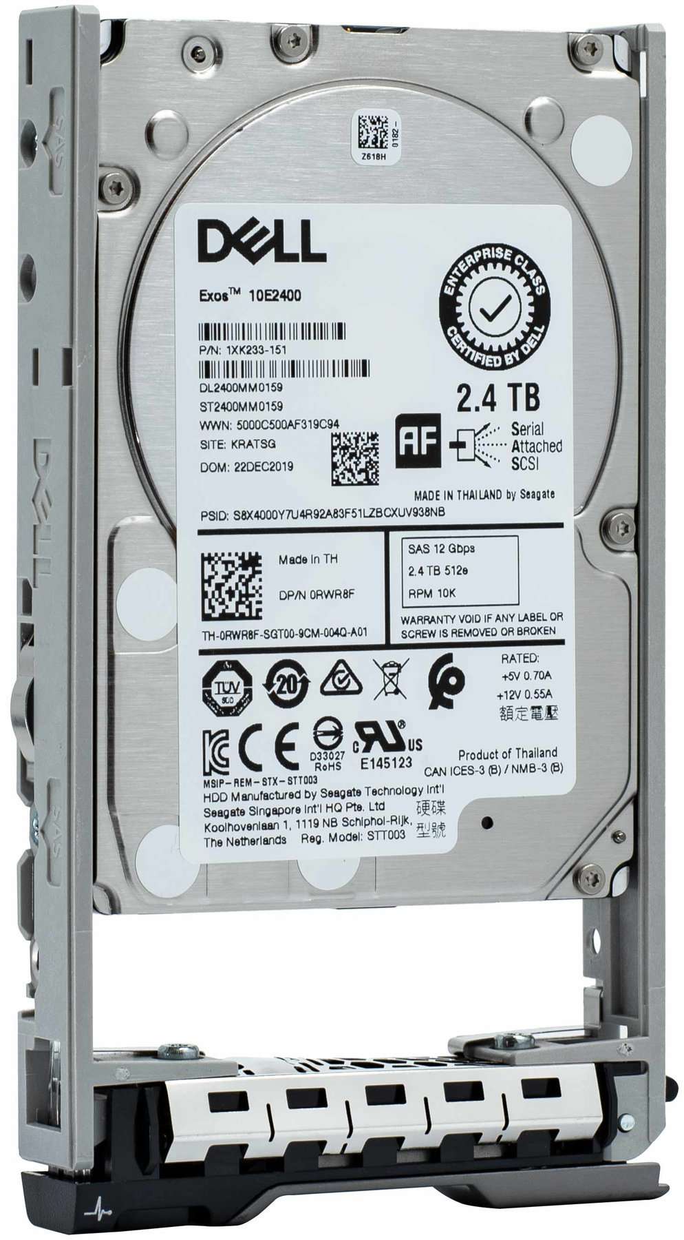 Dell G13 400-AVCB 2.4TB 10K RPM SAS 12Gb/s 512e 2.5" Manufacturer Recertified HDD